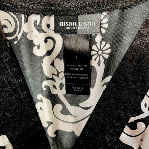 Vintage Bisou Bisou Kimono Style Dress with Empire Waist and Tie - Picture 2 of 3